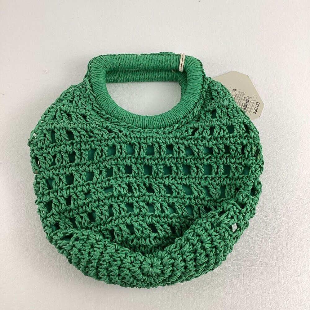Fe Noel X Target Green Crochet Bag Purse Handbag Women Accessory Top Handle New - Picture 5 of 7